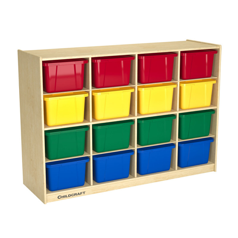 Casier mobile à 16 compartiments avec bacs