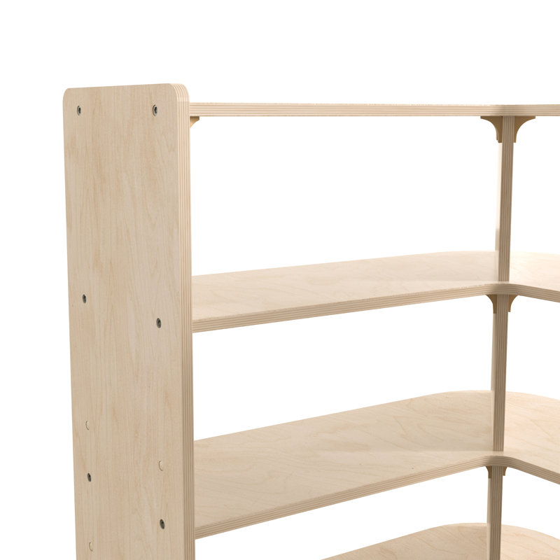 Bright Beginnings Natural Wood 3-Tier Corner Storage Unit
