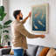 Koi in Ripples Japandi - Wrapped Canvas-1205592416-1205592417