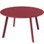 Table basse ronde en acier pour patio, table d'appoint d'extérieur résistante aux intempéries, grande table d'appoint pour terrasse de balcon, rouge-883492340