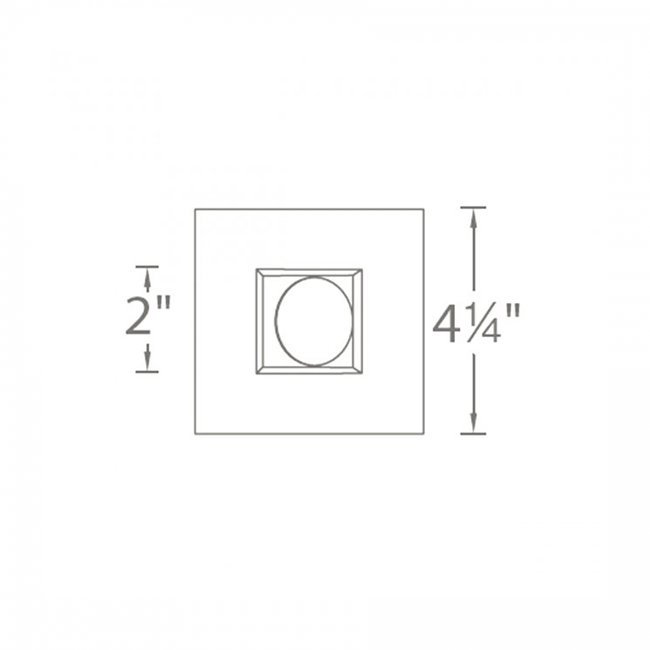 Tesla 2" Square Recessed Trim
