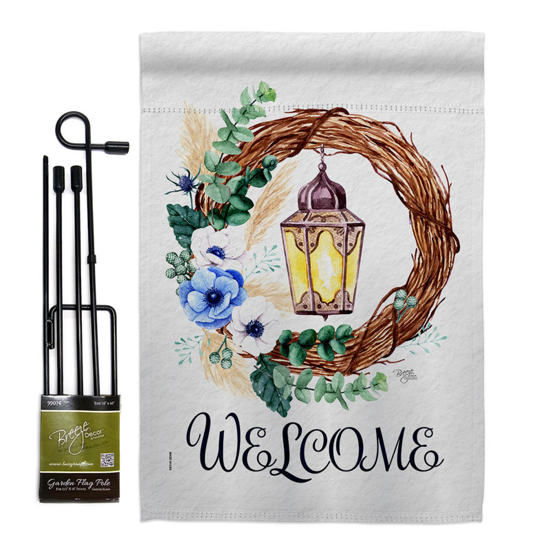 Double Sided 18.5'' H x 13'' W Polyester Flag Set