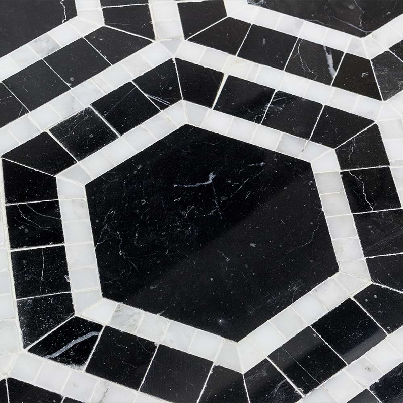 Nova Hole Marble Tiles, Black Hole