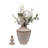 Stoneware Decorative Vase with Textured Design and Removable Lid - Modern Accent Piece-1371810047-1371810032