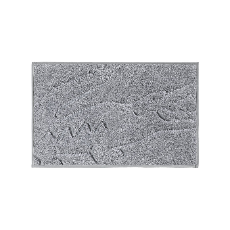Tapis pour salle de bain en microfibre à séchage rapide Lacos Heritage 20 x 32 avec envers antidérapant - tapis de salle de bain doux et absorbant, tapis à logo crocodile lavable à la machine, micropuce