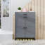 Armoire de rangement pour chaussures pour le vestibule, range-chaussures autoportant avec 2 tiroirs rabattables, range-chaussures dissimulé pour garde-robe de couloir-1254761340