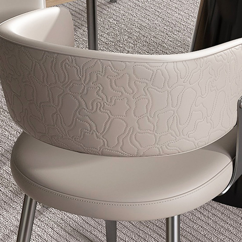Ensemble de 2 chaises de salle à manger, chaises de cuisine en cuir PU avec pieds en métal, accoudoirs ergonomiques, coussin éponge confortable, structure robuste pour la salle à manger, coin repas