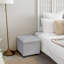 45cm Wide Tufted Square Solid Colour Footstool Ottoman with Storage