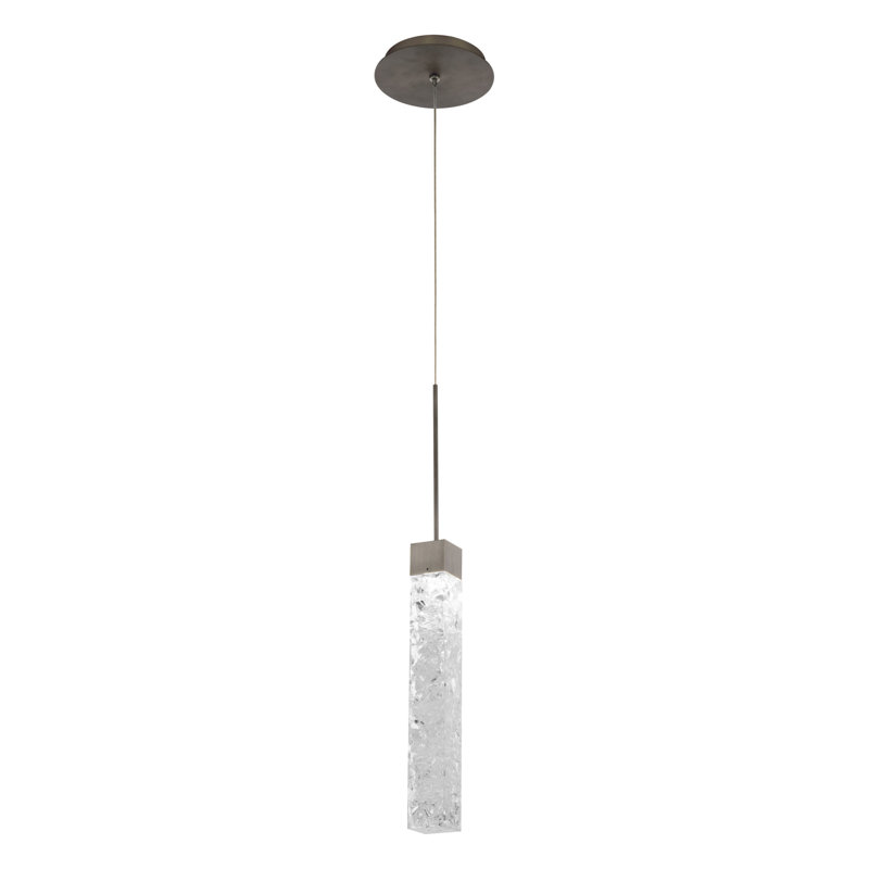 Minx Dimmable Single Dimmable LED Mini Pendant, Antique Nickel