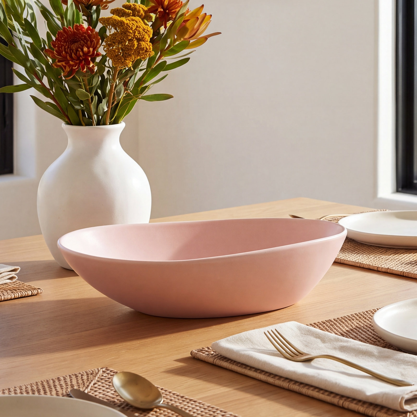 Delilah Porcelain Dessert Bowl, Blush