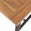 Table de salle à manger d'extérieur en bois d'acacia avec piètement en métal