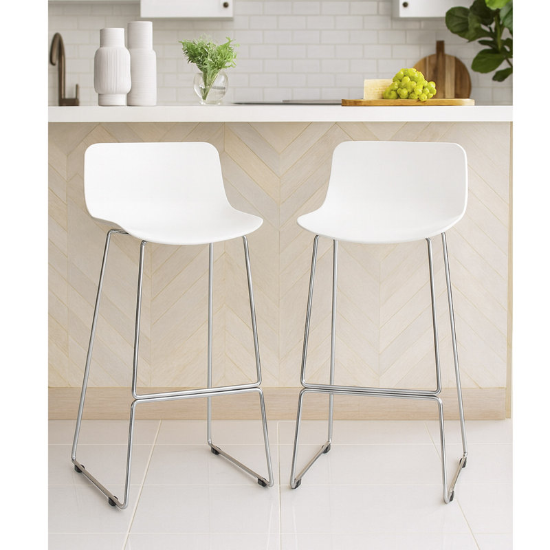 Tabouret de bar 26 po Lendler, blanc
