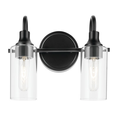 12.5" 2-Light Vanity Light with Clear Glass