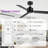 Bubacarr  48'' Matte Black Ceiling Fan with LED Light and Remote Control