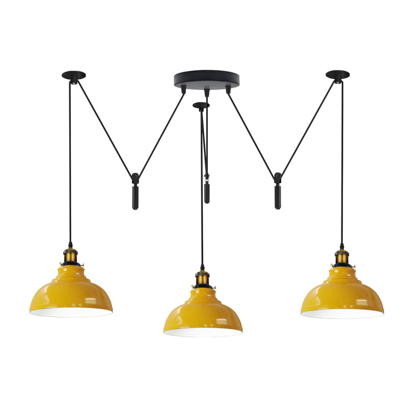 3 - Light Dome Pendant, Yellow
