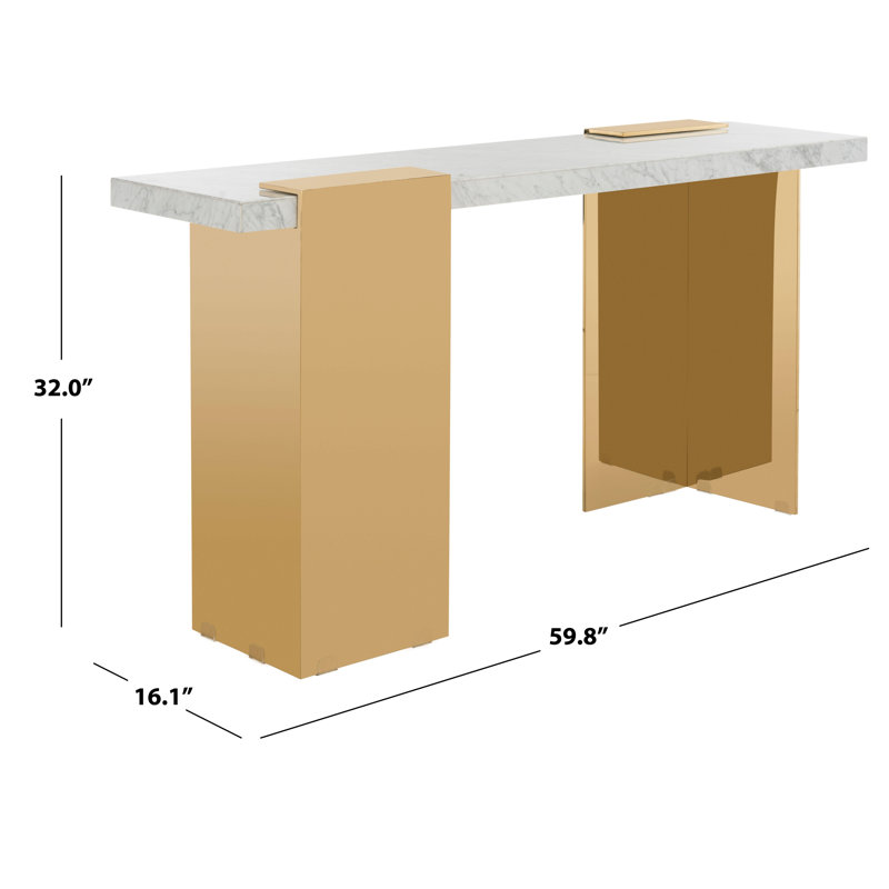 Mycha 59.8'' W Marble Console Table