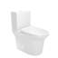 Toilette de chasse blanche en céramique blanche 1,1 / 1,6, hauteur confortable, siège à fermeture en douceur, et une, hauteur 15,55 po