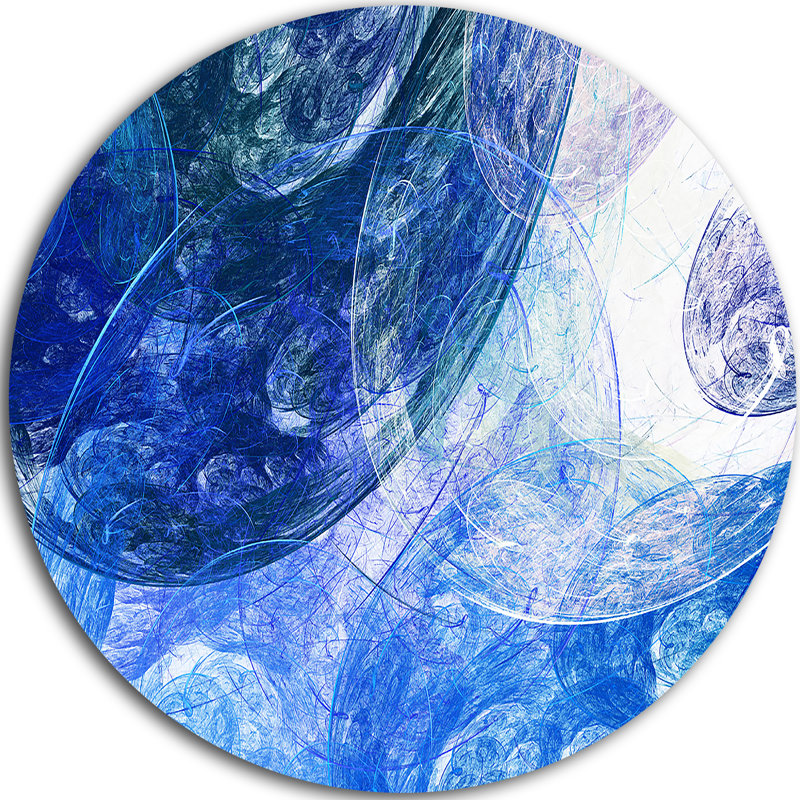« light blue tourbilloning clouds », impression sur métal, H 38 po x l 38 po x P 1 po