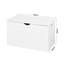 Boîte de rangement blanche pour le salon avec 2 charnières - organisez votre espace de rangement Oreillers et couvertures