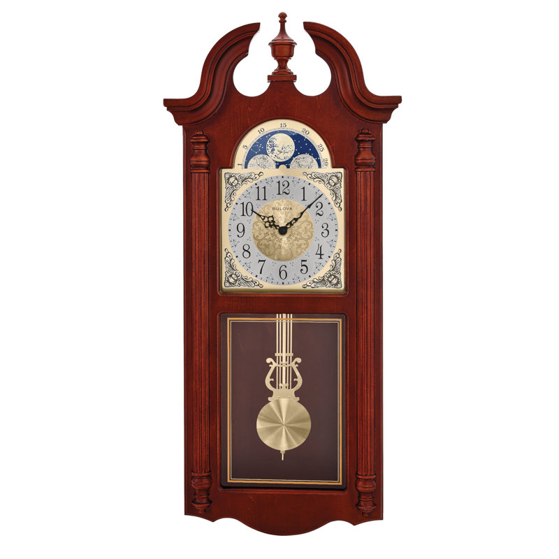 Bulova Fenwick Chiming Mantel Clock with Moon Phase, C3345