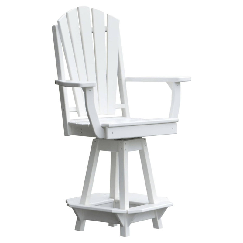 Chaise pivotante Keystone Amish Co. Sunburst, Blanc brillant