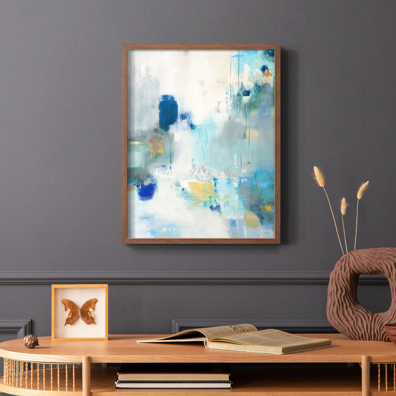 Reproduction encadrée Celeste Motion II - bois massif, Brun, H 28 po x l 22 po