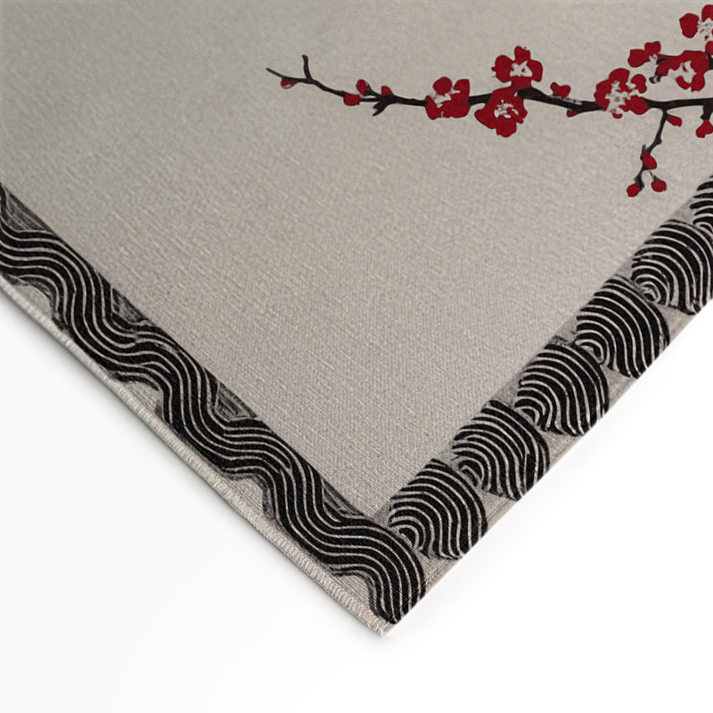 Tapis intérieur et extérieur Tranquil Petals, Rectangle 1 pi 6 po x 2 pi 6 po