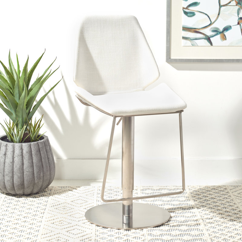Tabouret tournant à hauteur réglable Ventana, Blanc