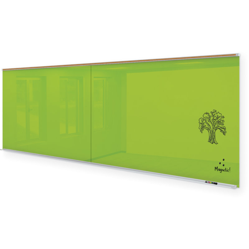 Panneau de verre mural Liso, Vert, 48 po x 144 po