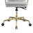 Vintage White And Chrome Swivel Office Chair