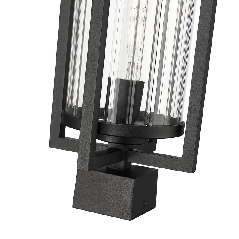 Luminaire d'extérieur 1 lumière noir Stockton, H 24,5 po x l 8 po x P 8 po