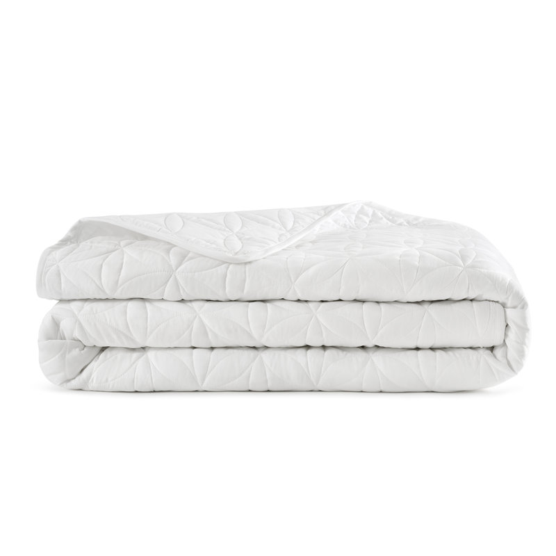 GAIAM Microfiber Soft Brushed Quilt, Queen Quilt, Brilliant White