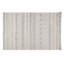 Cotton Striped Area Rug in Light Gray