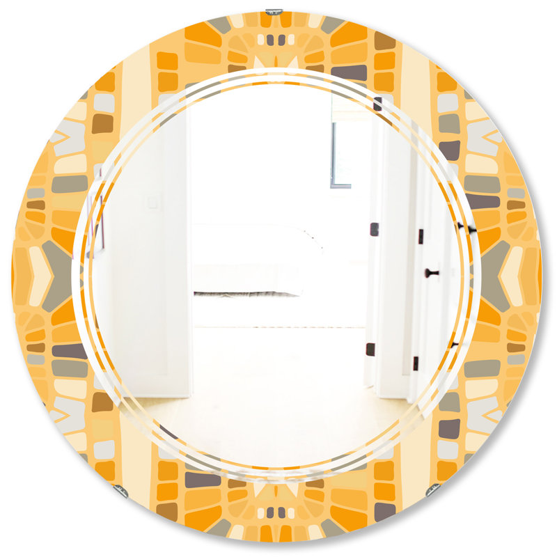 Miroir mural géométrique, H 31,5 po x l po