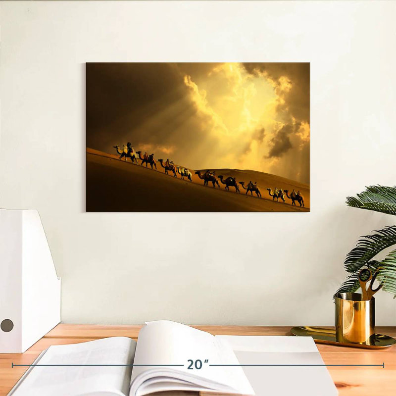 Brampt Camel Caravan Uphill, 8" H x 12" W