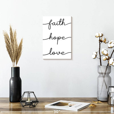 Signe mural Kema Faith Hope Love