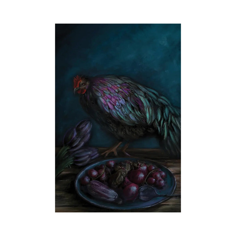 Black And Blue by Juliana Loomer - Wrapped Canvas Painting, 101.6cm H x 66.04cm W x 3.81cm D