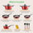 12 - Piece Non-Stick Plastic Cookware Set