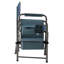 Chaise d'extérieur portative avec rembourrage et poche latérale - siège rembourré bleu / gris