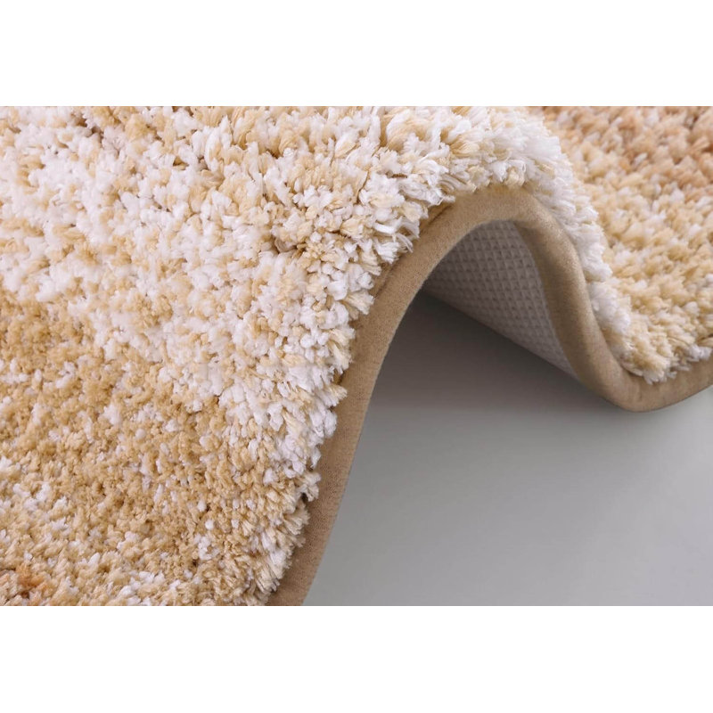 Microfiber Bath Mat, Non-Slipabsorbent Bathroom Mat, Beige, Single - 60cm L x 3cm W