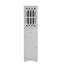 Grande armoire de salle de bain, armoire de rangement autoportante avec tiroir et portes, panneau de fibres à densité moyenne, porte en acrylique, tablette réglable-1528526990