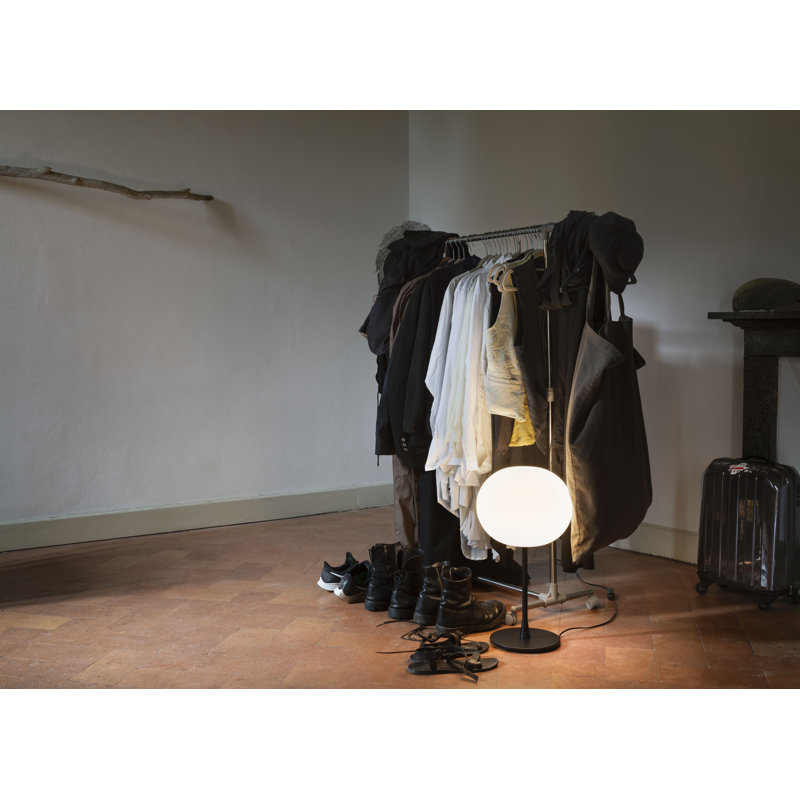 Glo-Ball Glass Table Lamp by Jasper Morrison, Matte Black, T1- 12.9" / 100W Halogen