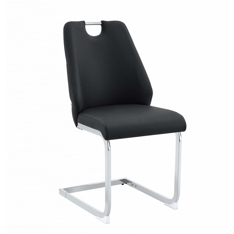 Chaises de cuisine en polyuréthane, 4, Noir