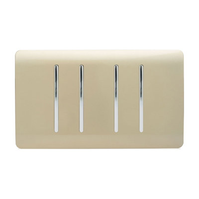 Trendi Switch 4 Gang Light Switch (1x 1 or 2 Way & 3 x Intermediate)