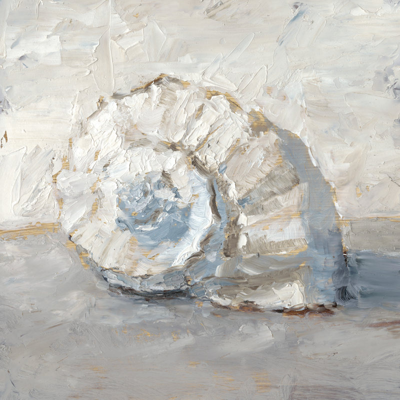 UA Blue Shell Study III by Ethan Harper - Wrapped Canvas Painting, 30cm H x 30cm W x 3.8cm D