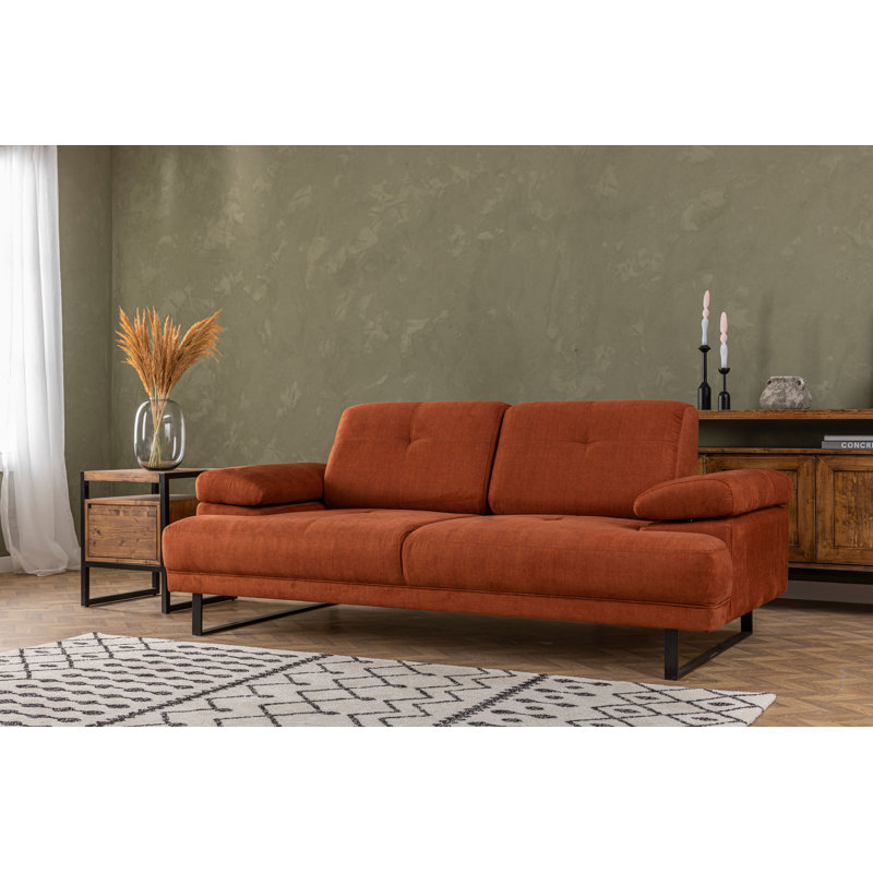 Upholstered 78.3'' Sofa, Orange