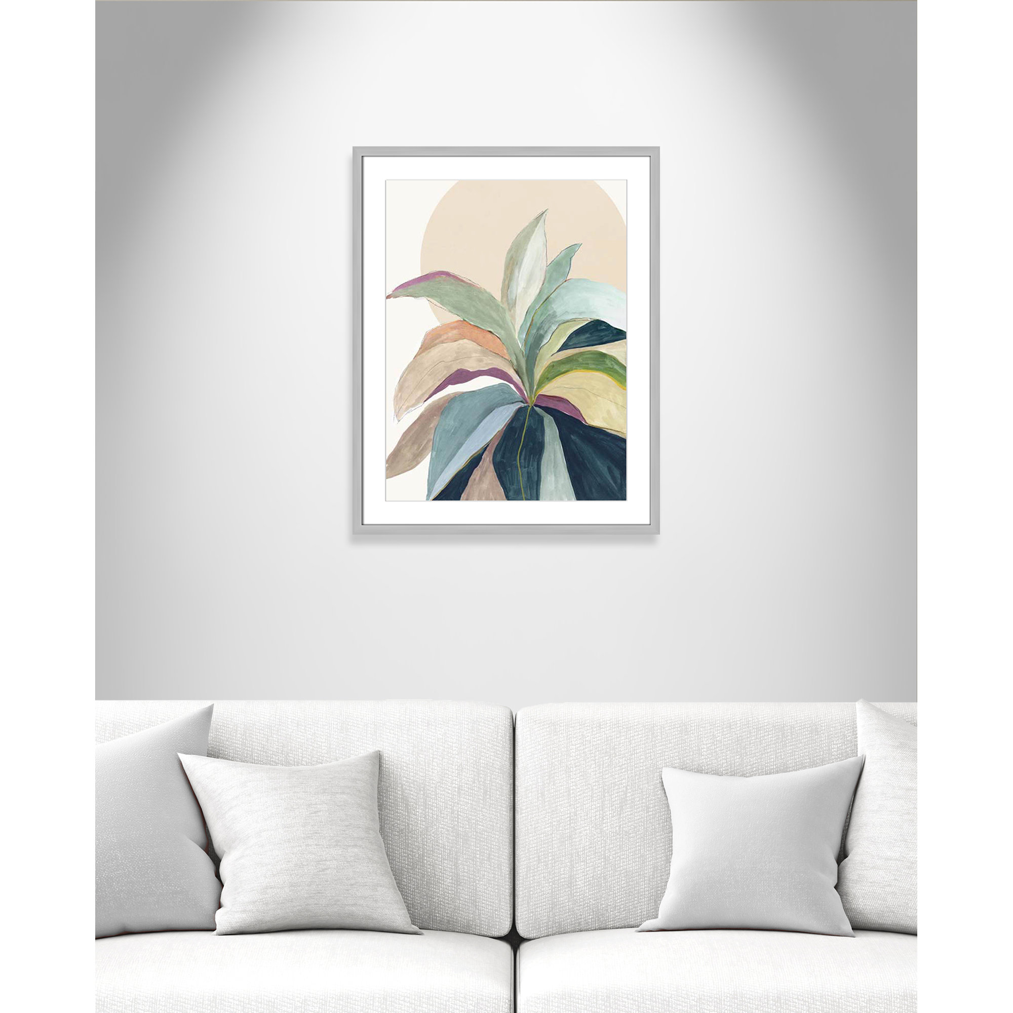 Sherbrooke Sunny Bright Leaves II by Asia Jensen Print, Yes, 29.5" H x 23.5" W x 2" D, Silver Single Picture Frame