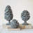 Round Resin Pinecone Finial With Base
