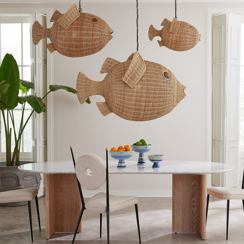 1 - Light Pendant, 71.51" H x 24" W x 15" D