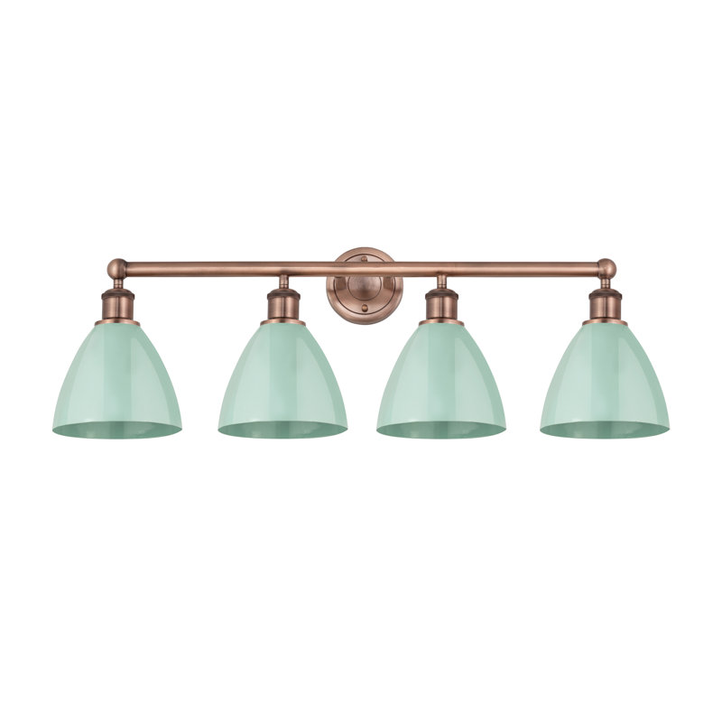 Alquin 4 - Light Dimmable Vanity Light, Seafoam, Antique Copper